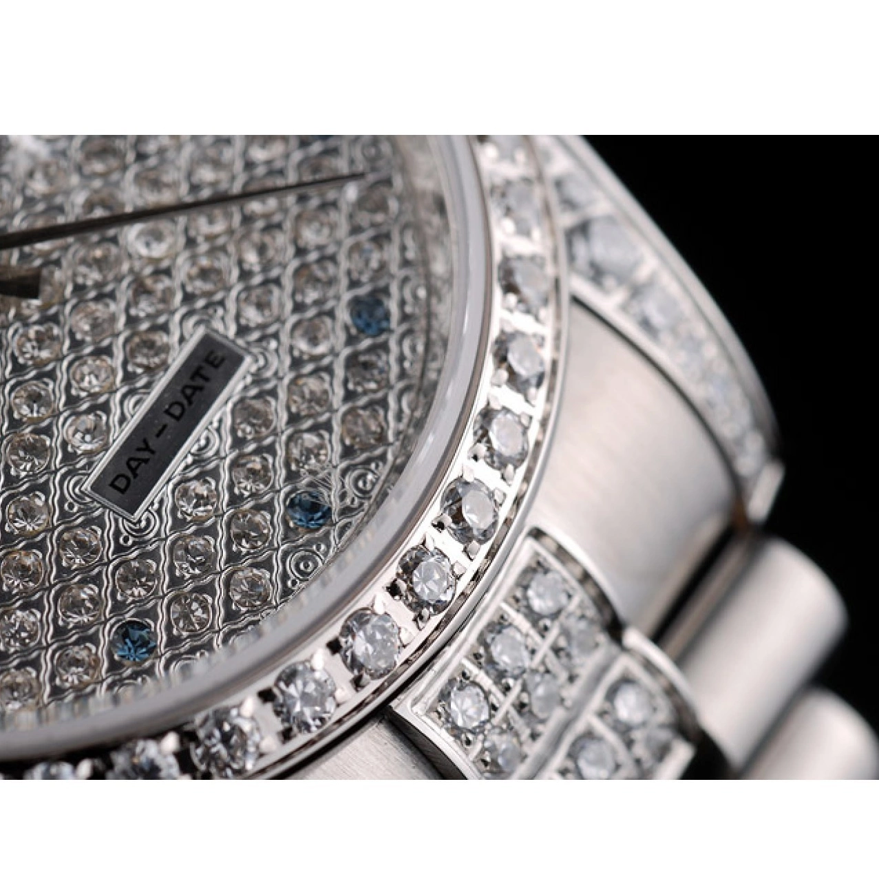 Aaa replica watch DayDate Plated Stainless Dial Steel Plated Bracelet Rolex Diamond 41986 Diamond 0526